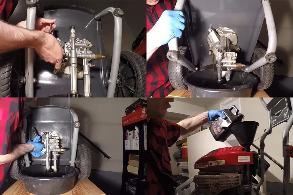 تعویض گام به گام روغن در واترجت صنعتی