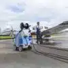نظافت هواپیما و باند فرودگاه با واترجت صنعتی